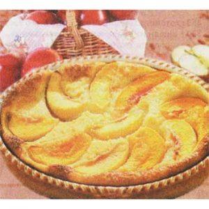 Финский яблочный пирог с ванильным соусом