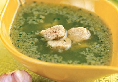 Суп зеленый с клецками