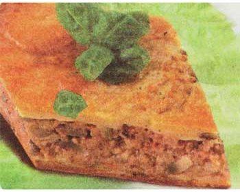 Вкусный пирог с мясным фаршем и картофелем