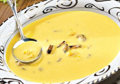 Супы. Суп из кукурузы с мидиями