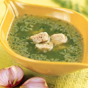 Суп зеленый с клецками